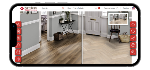 iPhone showing the Floorstyle floor designer tool