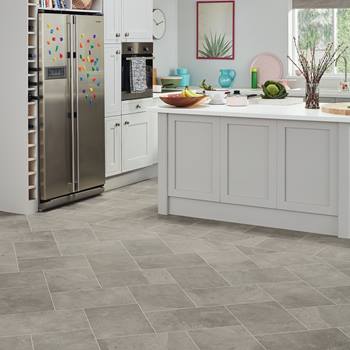Grey Riven Slate ST16 in a family kitchen