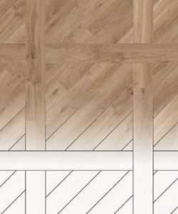 Wood LVP floor in a basket weave pattern