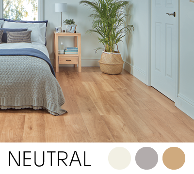 Neutral tone bedroom floor