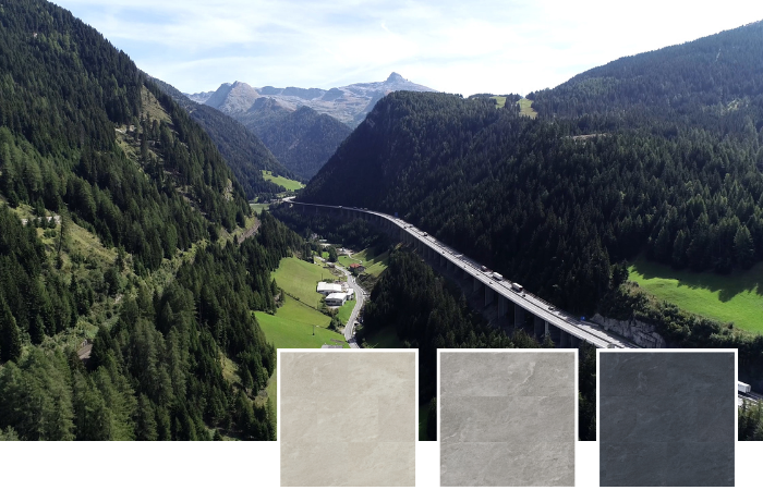 Alps inspiration for the split quartzite designs